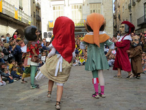 Fires 2019. Passejada amb els capgrossos de la ciutat i Fal&middot;lera Gironina