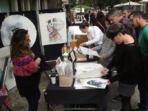 Fires 2019. Fira del Dibuix i la Pintura a la Rambla de la Llibertat i la plaça del Vi