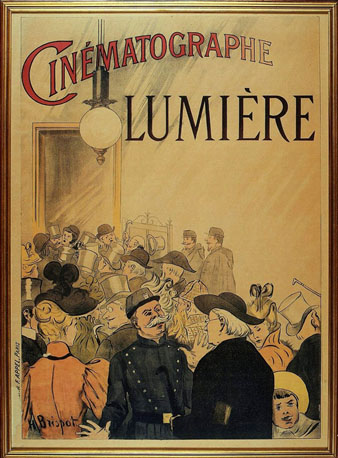 Cartell promocional del cinematògraf Lumière. 1896