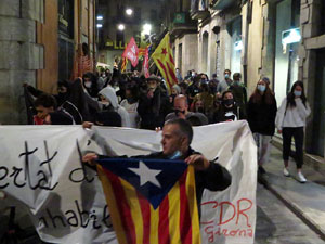 Concentració contra el 155 davant la subdelegació dels govern espanyol a la Gran Via de Jaume I
