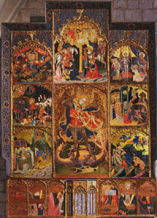 Retaule de Sant Miquel. Lluís Borrassà. 1416. Tremp sobre fusta