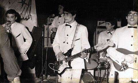Actuació amb 'Los 5 Diablos' a L'Escala. 1968