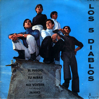 Coberta d'un disc de 'Los 5 Diablos'. 1967