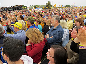 Acte del Consell per la Rep&uacute;blica Catalana a Perpiny&agrave; amb el President Carles Puigdemont i els consellers Clara Ponsat&iacute; i Toni Com&iacute;n