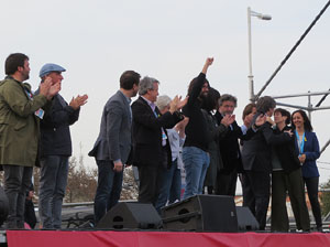 Acte del Consell per la Rep&uacute;blica Catalana a Perpiny&agrave; amb el President Carles Puigdemont i els consellers Clara Ponsat&iacute; i Toni Com&iacute;n