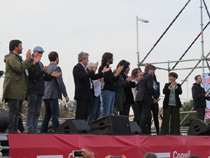 Acte del Consell per la Rep&uacute;blica Catalana a Perpiny&agrave; amb el President Carles Puigdemont i els consellers Clara Ponsat&iacute; i Toni Com&iacute;n