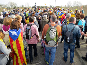 Acte del Consell per la Rep&uacute;blica Catalana a Perpiny&agrave; amb el President Carles Puigdemont i els consellers Clara Ponsat&iacute; i Toni Com&iacute;n