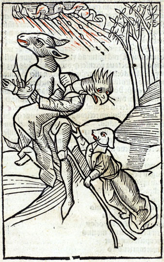 Il·lustració de 'De Lamiis et Pythonicis Mulieribus', Ulrich Molitor, 1500