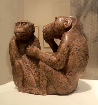 Dos micos asseguts (Els dos amics). 1926. Hortense Bégué
