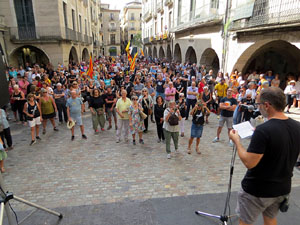 Diada Nacional 2022. Concentració a la plaça del Vi, lectura del manifest i cant de Els Segadors