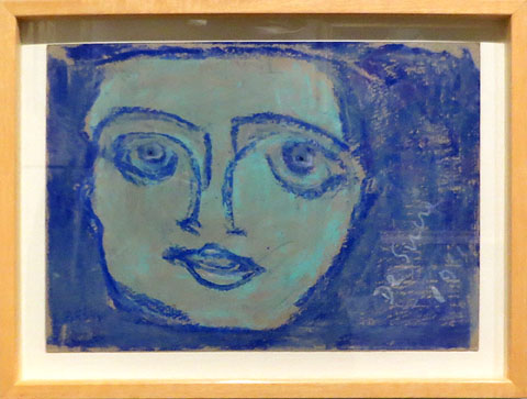 Josep Maria de Sucre. 'Dona en blau', 1961. Ceres sobre cartr&oacute;