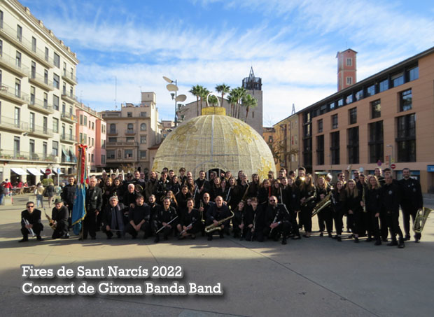 Fires 2022. Concert de Girona Banda Band i l'Associació Musical Filharmònica Rossellana