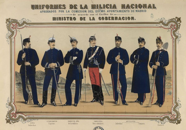 Uniformes de la Milicia Nacional. 1874