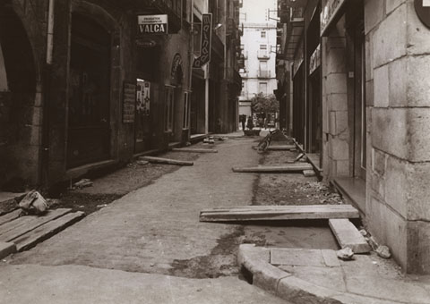 Obres al carrer Abeuradors. 1973