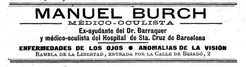 Anunci publicat al 'Diario de Gerona de avisos y notícias' el 28/7/1898