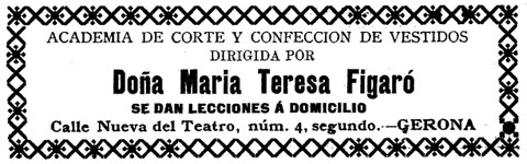 Anunci publicat al Diario de Gerona de avisos y notícias del 24/6/1891