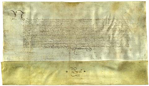 Privilegi atorgat per la reina Maria de Castella a la ciutat de Girona. 10 de febrer de 1445