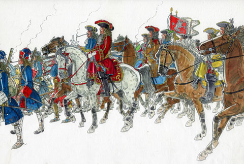 Antoni Desvalls, la seva Plana Major i l'ex&egrave;rcit regular