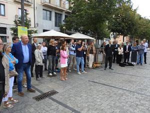 Diada Nacional 2024. Homenatge floral a Carles Rahola a la Rambla de la Llibertat