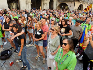 Diada Nacional 2024. Concentraci&oacute; a la pla&ccedil;a del Vi, lectura del manifest i cant de Els Segadors
