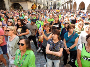 Diada Nacional 2024. Concentraci&oacute; a la pla&ccedil;a del Vi, lectura del manifest i cant de Els Segadors