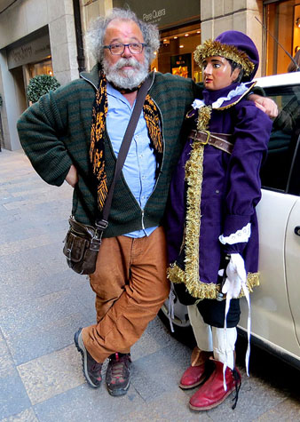 Jaume Albert Cruset amb el Tarlà de Nadal el desembre de 2015