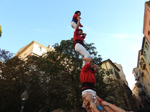 Fires de Sant Narcís 2023. Els Castells de Vigília amb els Marrecs de Salt, Colla Castellera de Madrid  i la Colla Castellera Esperxats de l'Estany