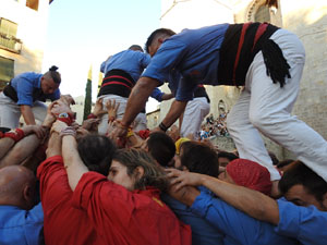 Fires de Sant Narcís 2023. Els Castells de Vigília amb els Marrecs de Salt, Colla Castellera de Madrid  i la Colla Castellera Esperxats de l'Estany