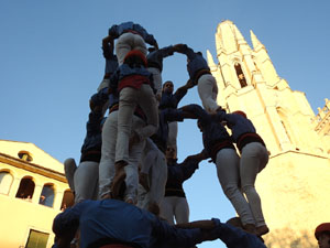 Fires de Sant Narcís 2023. Els Castells de Vigília amb els Marrecs de Salt, Colla Castellera de Madrid  i la Colla Castellera Esperxats de l'Estany