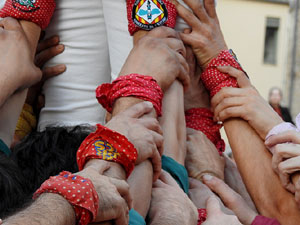 Fires de Sant Narcís 2023. Els Castells de Vigília amb els Marrecs de Salt, Colla Castellera de Madrid  i la Colla Castellera Esperxats de l'Estany