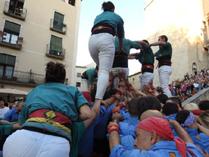 Fires de Sant Narcís 2023. Els Castells de Vigília amb els Marrecs de Salt, Colla Castellera de Madrid  i la Colla Castellera Esperxats de l'Estany
