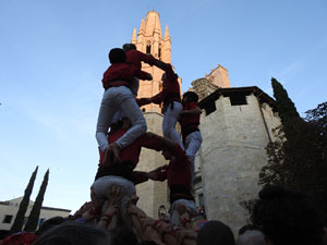 Fires de Sant Narcís 2023. Els Castells de Vigília amb els Marrecs de Salt, Colla Castellera de Madrid  i la Colla Castellera Esperxats de l'Estany