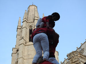 Fires de Sant Narcís 2023. Els Castells de Vigília amb els Marrecs de Salt, Colla Castellera de Madrid  i la Colla Castellera Esperxats de l'Estany