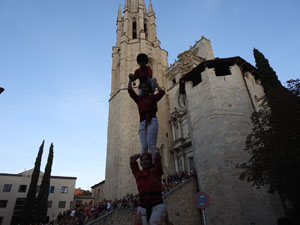 Fires de Sant Narcís 2023. Els Castells de Vigília amb els Marrecs de Salt, Colla Castellera de Madrid  i la Colla Castellera Esperxats de l'Estany