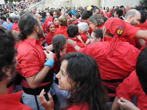 Fires de Sant Narcís 2023. Els Castells de Vigília amb els Marrecs de Salt, Colla Castellera de Madrid  i la Colla Castellera Esperxats de l'Estany