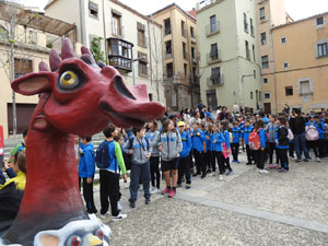 Fires de Sant Narc&iacute;s 2023. Cercavila de gegantons amb la Girona Marxing Band