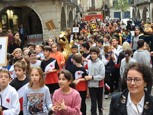 Fires de Sant Narc&iacute;s 2023. Cercavila de gegantons amb la Girona Marxing Band