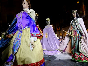 Ball de l'&agrave;liga, capgrossos i gegants