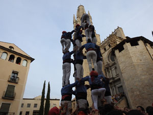 Fires de Sant Narc&iacute;s 2024. Els Castells de Vig&iacute;lia amb els Marrecs de Salt, Colla Castellera Guillats de la Selva  i la Colla Castellera Esperxats de l'Estany
