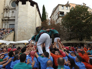Fires de Sant Narc&iacute;s 2024. Els Castells de Vig&iacute;lia amb els Marrecs de Salt, Colla Castellera Guillats de la Selva  i la Colla Castellera Esperxats de l'Estany