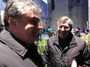 Setmana Santa 2024 a Girona. Sortida dels Manaies per lliurar el Penó