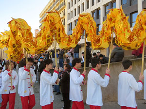 Celebració de l'any nou xinès, el 4723, any de la Serp, a Girona