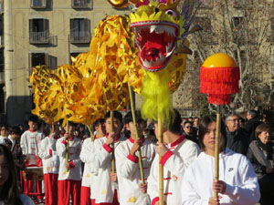 Celebració de l'any nou xinès, el 4723, any de la Serp, a Girona