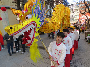 Celebració de l'any nou xinès, el 4723, any de la Serp, a Girona