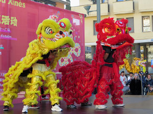Celebració de l'any nou xinès, el 4723, any de la Serp, a Girona