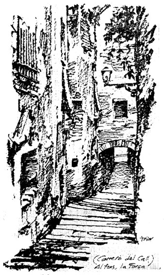 El carrer de Sant Llorenç