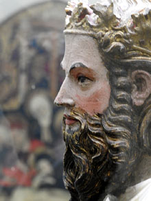 Perfil de l'escultura de Pere III, dit el Cerimoniós. 1345. Jaume Cascalls