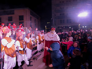 Reis 2026. Arribada dels Reis a la pla&ccedil;a de l'U d'octubre de 2017