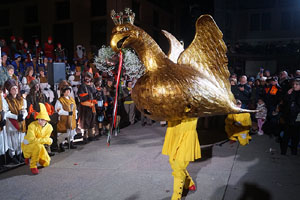 Reis 2026. Arribada dels Reis a la pla&ccedil;a de l'U d'octubre de 2017