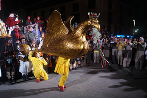 Reis 2026. Arribada dels Reis a la pla&ccedil;a de l'U d'octubre de 2017